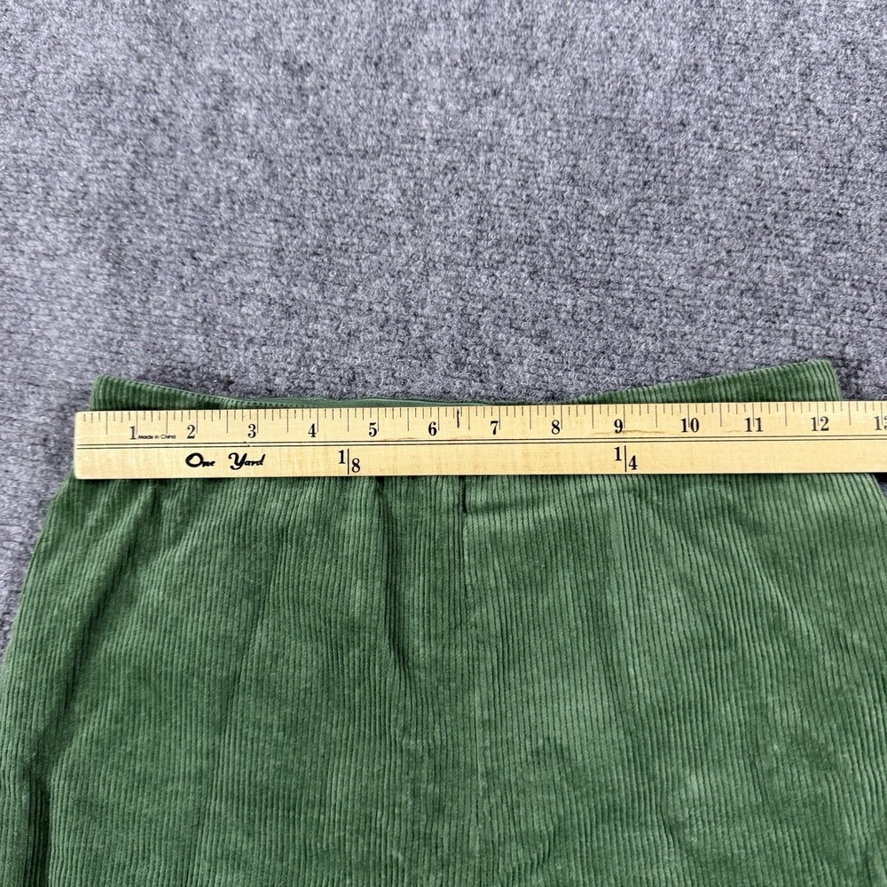 Tuckernuck Ashford Pants Small Green Corduroy Crop Kick Flare High Rise Stretch - Picture 6 of 9